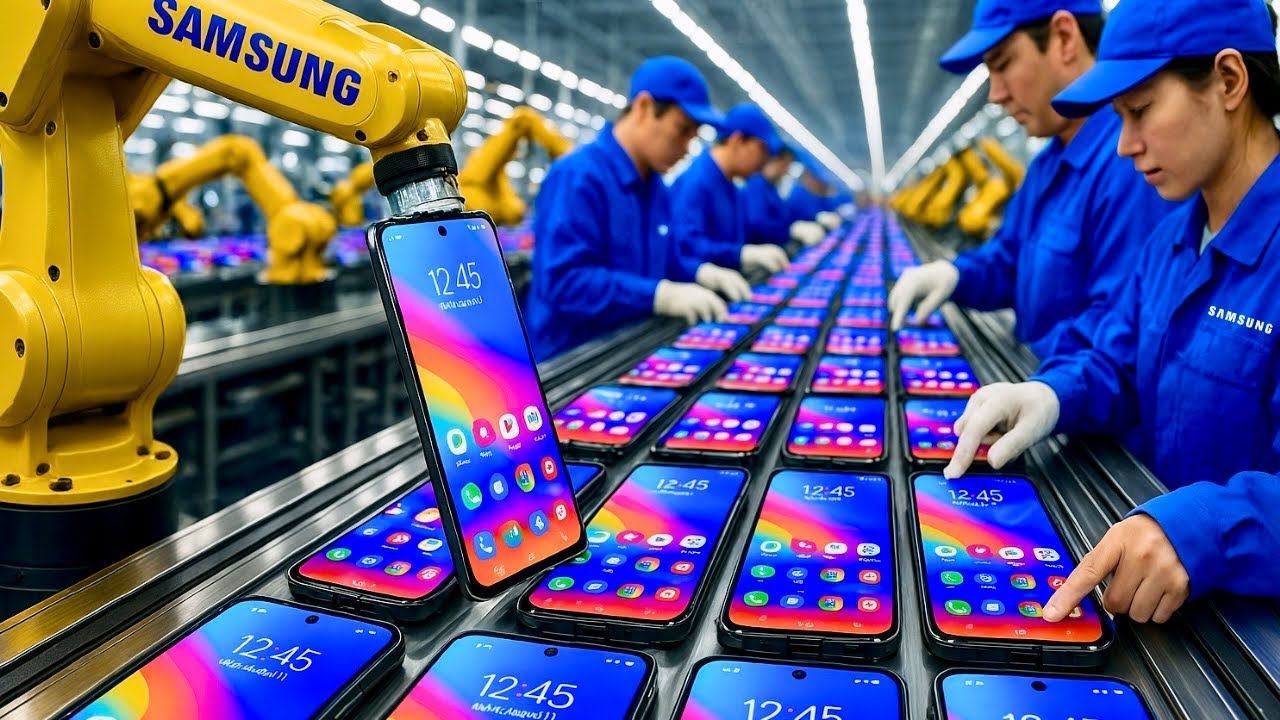 CÓMO se FABRICAN los TELÉFONOS SAMSUNG 📱 | DENTRO de la MEGAFÁBRICA de SAMSUNG 🏭