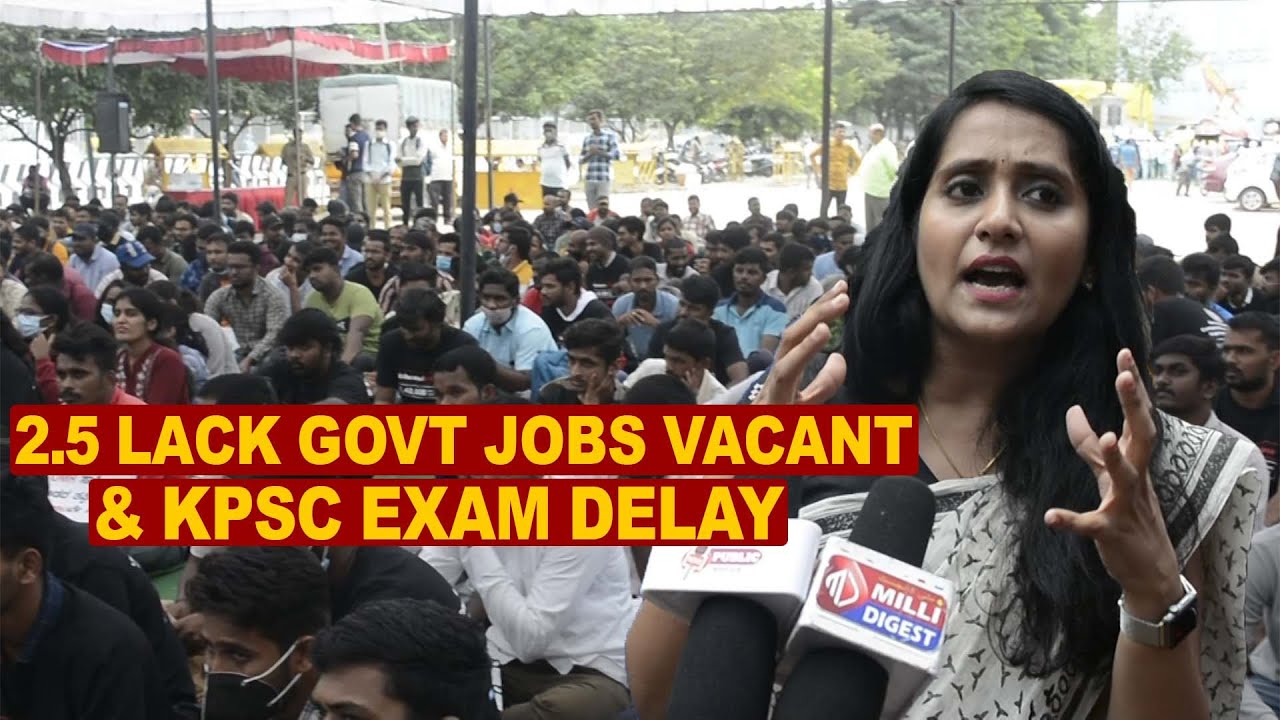 2.5 Lack Govt Jobs vacant & KPSC Exam Delay | KPSC Protest | Bhavya Narasimhamurthy