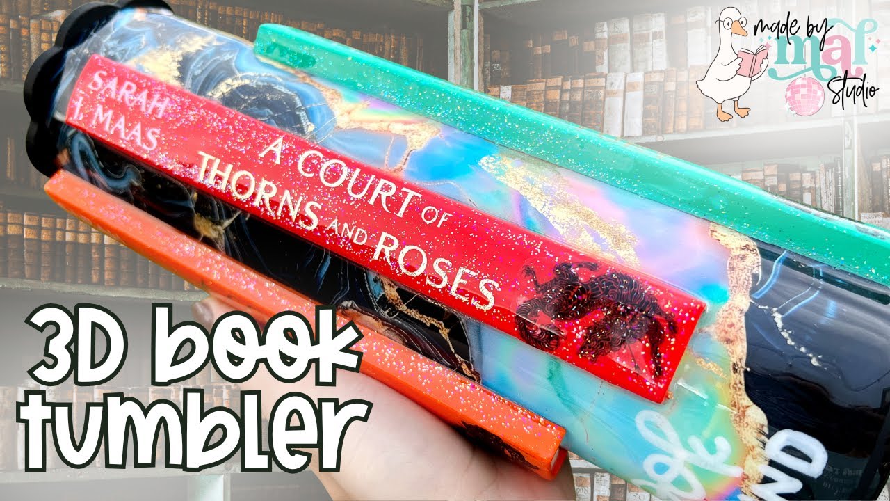 How to Make a 3D Book Spine Tumbler with Coin Bank Lid - Featuring Dimensional Drinks!