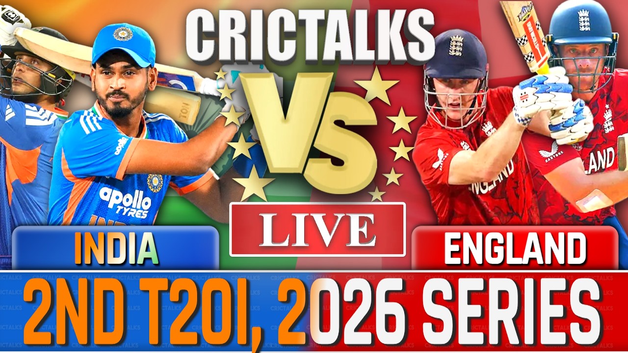 🔴 LIVE: IND Vs ENG, 2nd T20I, 2026 Series Live Cricket Score Commentary, 2nd Inn Live Match Today