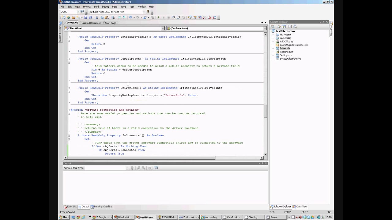 ASCOM Driver tutorial for Arduino Astronomy Hardware using Visual Studio