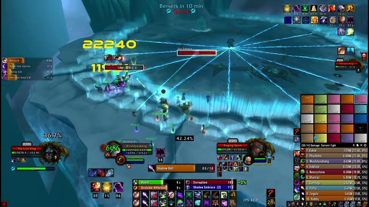 Affliction Warlock Wotlk - Light of Dawn I Solo Tank 3 Heal (Afterlight - Warmane)