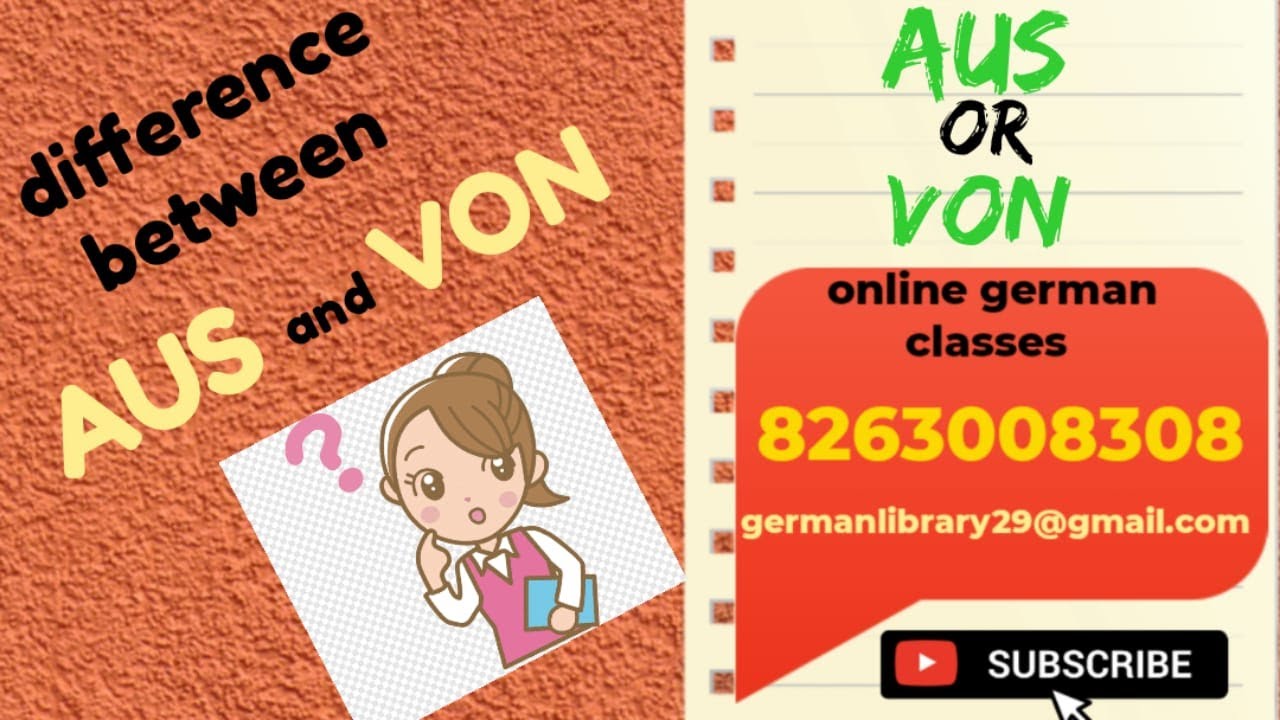 Aus Oder Von? | Diffrence between aus and von| A1 prepositions |Learn german