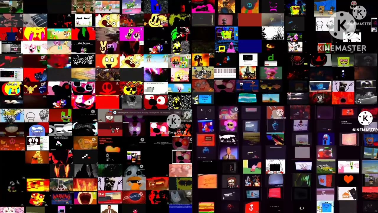 256 creepypasta videos upcoming jumpscares played all at once but different 