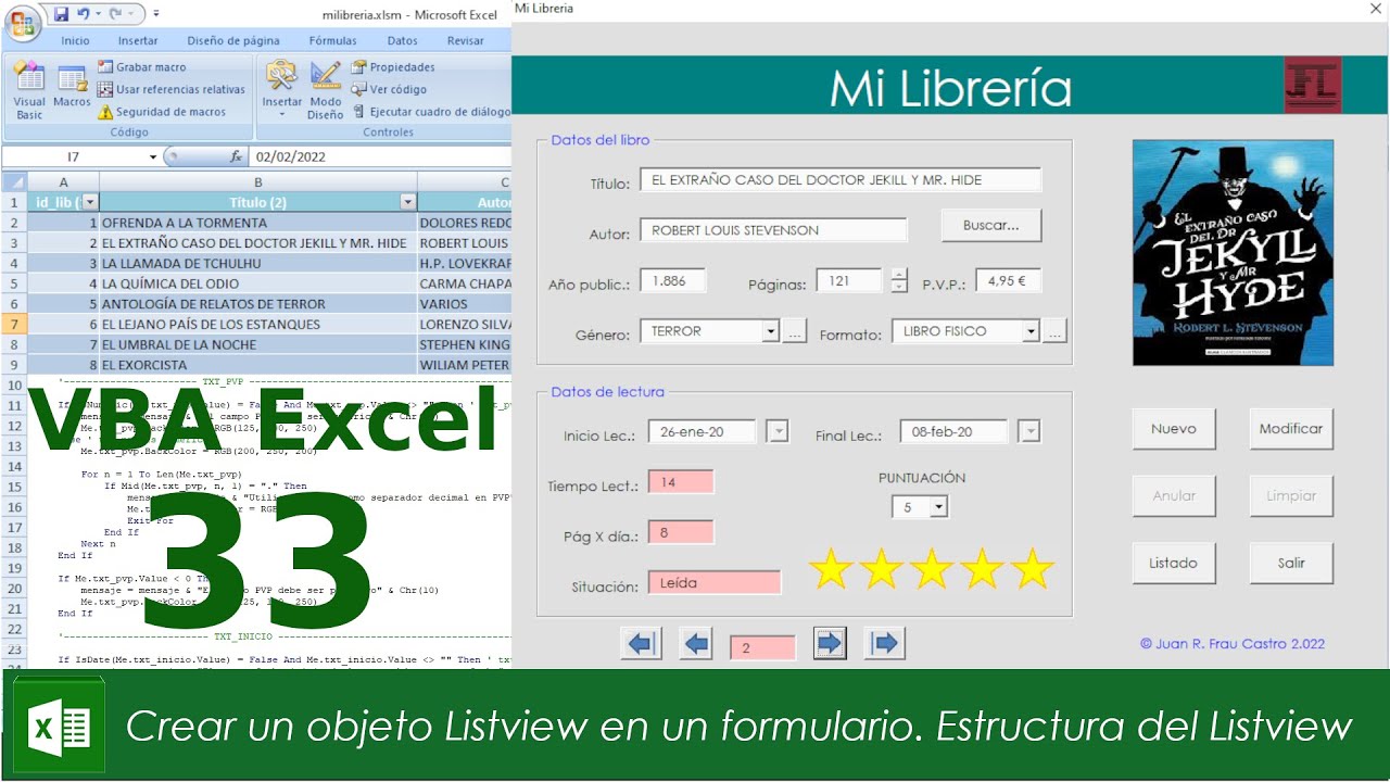 Curso VBA Excel 33. Crear un Listview dentro de un formulario. La estructura del Listview