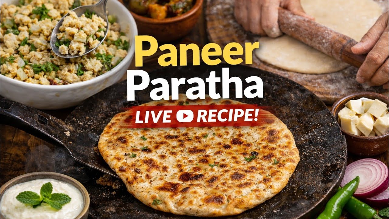 Paneer Paratha Recipe | Live Paratha Recipe 😋