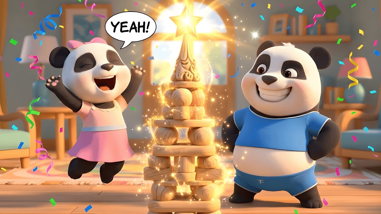 🐼 Baby Panda Playing with Blocks at Home When the Power Goes Out - How to Stay Safe 💡 | Baby Panda