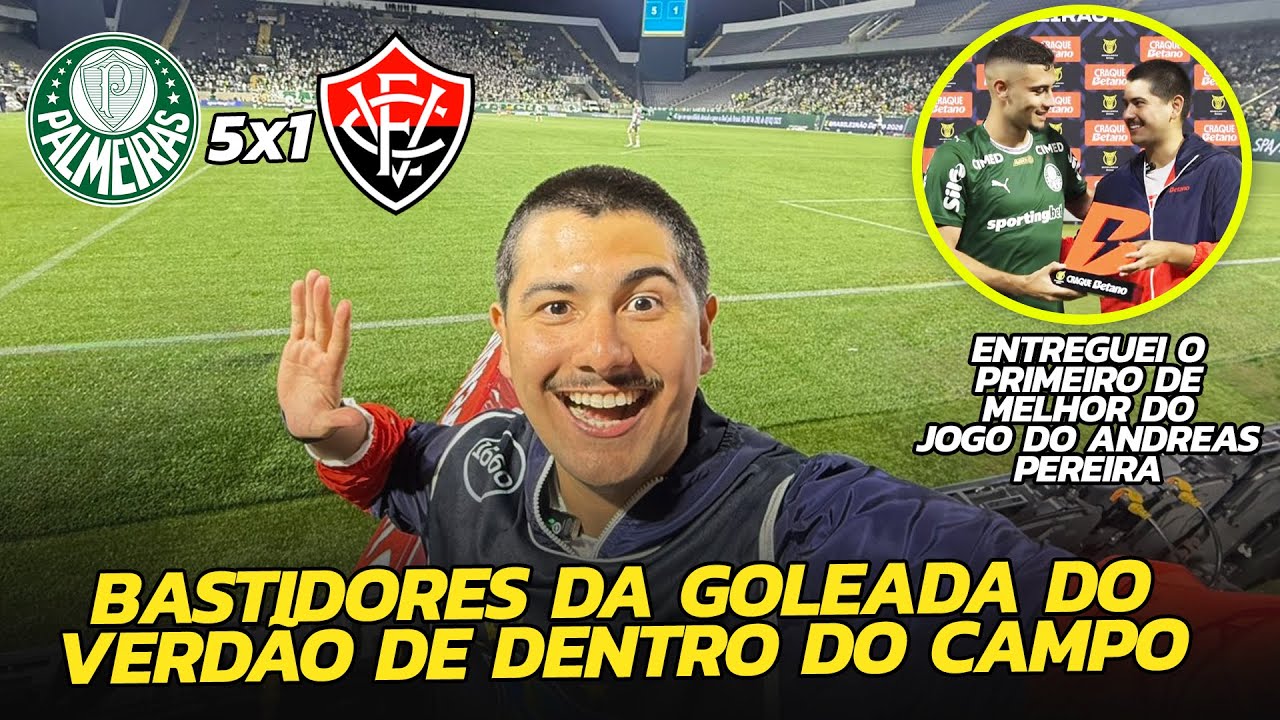 SHOW DO VERDÃO E EU ENTREGUEI O PRÊMIO DE MELHOR DA PARTIDA PRO ANDREAS PEREIRA! Palmeiras x Vitória
