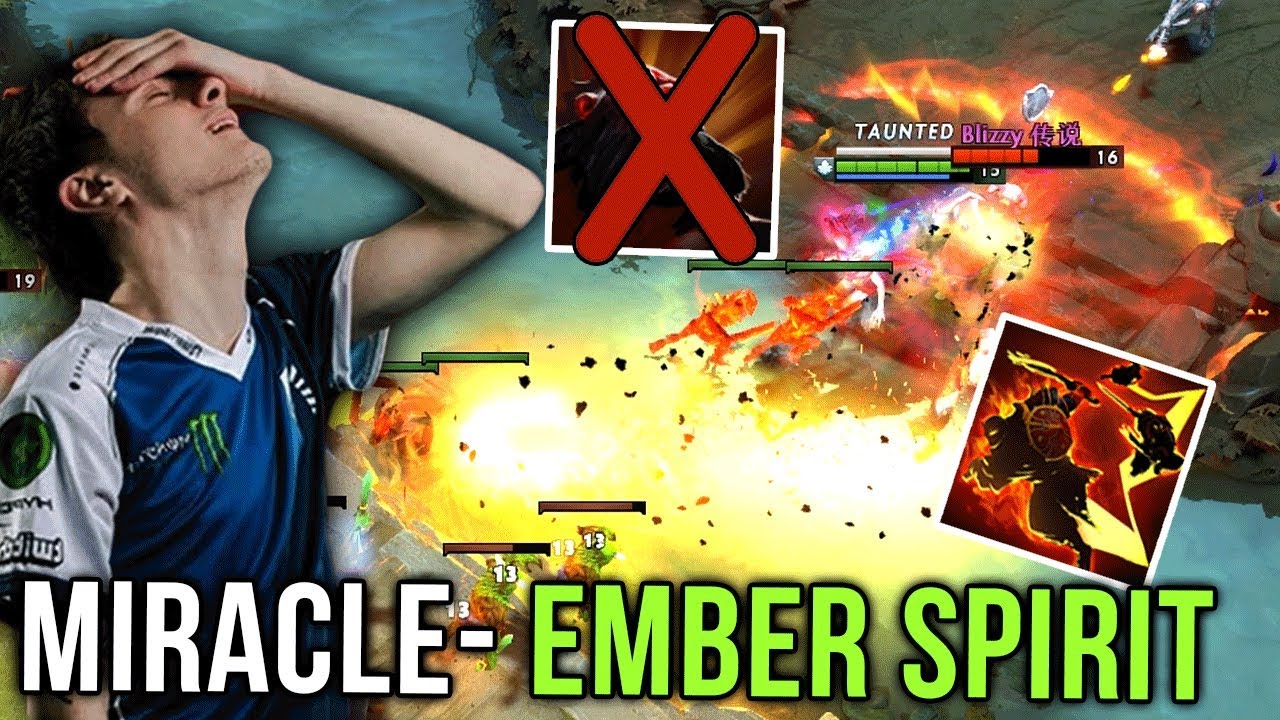 Miracle- Ember Spirit EPIC 1 HOUR Game with Insane Reflexes & Dodges - Dota 2