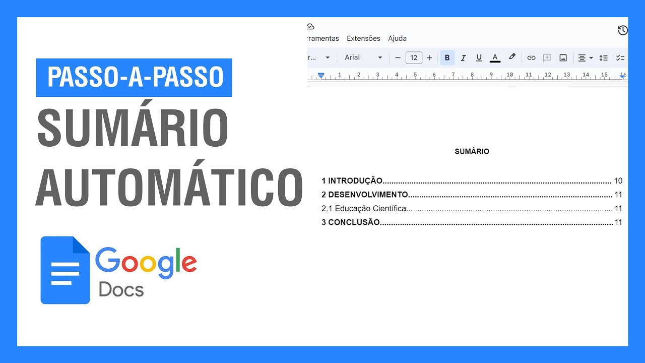 Como fazer sumário automático no Google DOCS (2025) ABNT