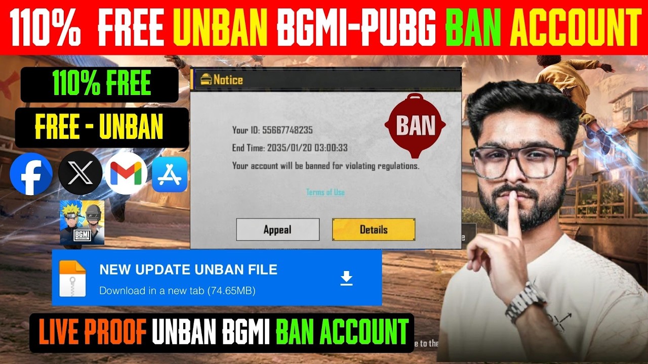 how to Unban bgmi Account | 10 Year Unban BGMI ID | Bgmi ID Unban kaise karen | 100% Working Trick