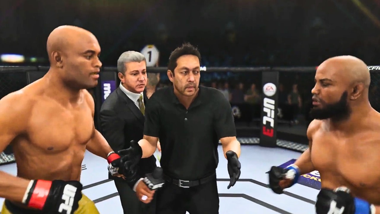 Anderson Silva vs Yoel Romero FULL FIGHT | UFC 3 AI Simulation Gameplay (CPU vs CPU)
