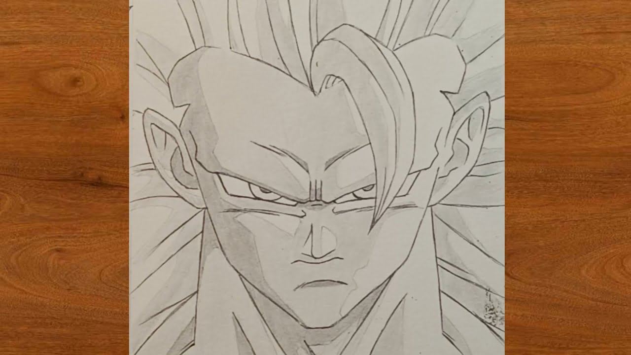 Cara menggambar Goku super Saiyan 3
