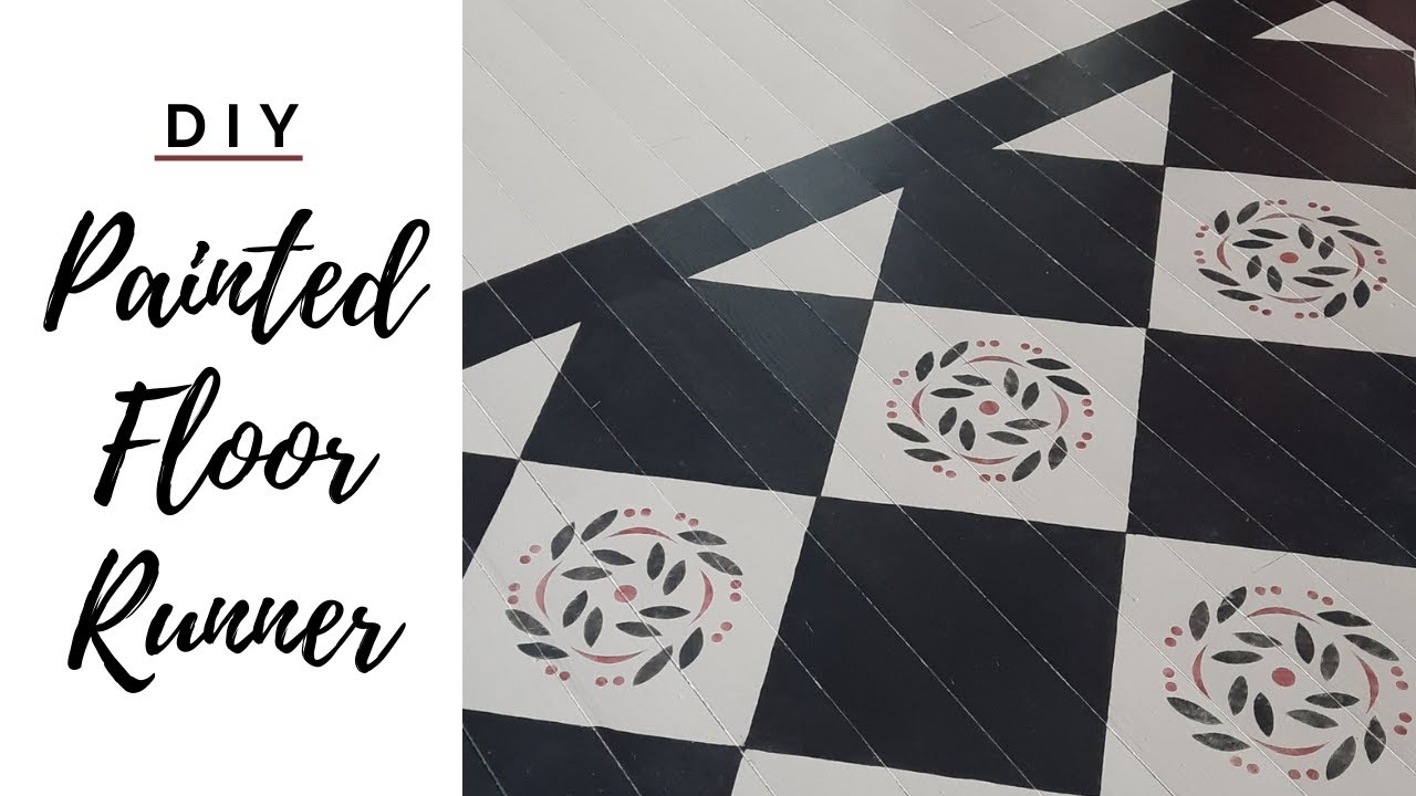 DIY Painted Floor Runner | Primitive Floorcloth | Channel Update