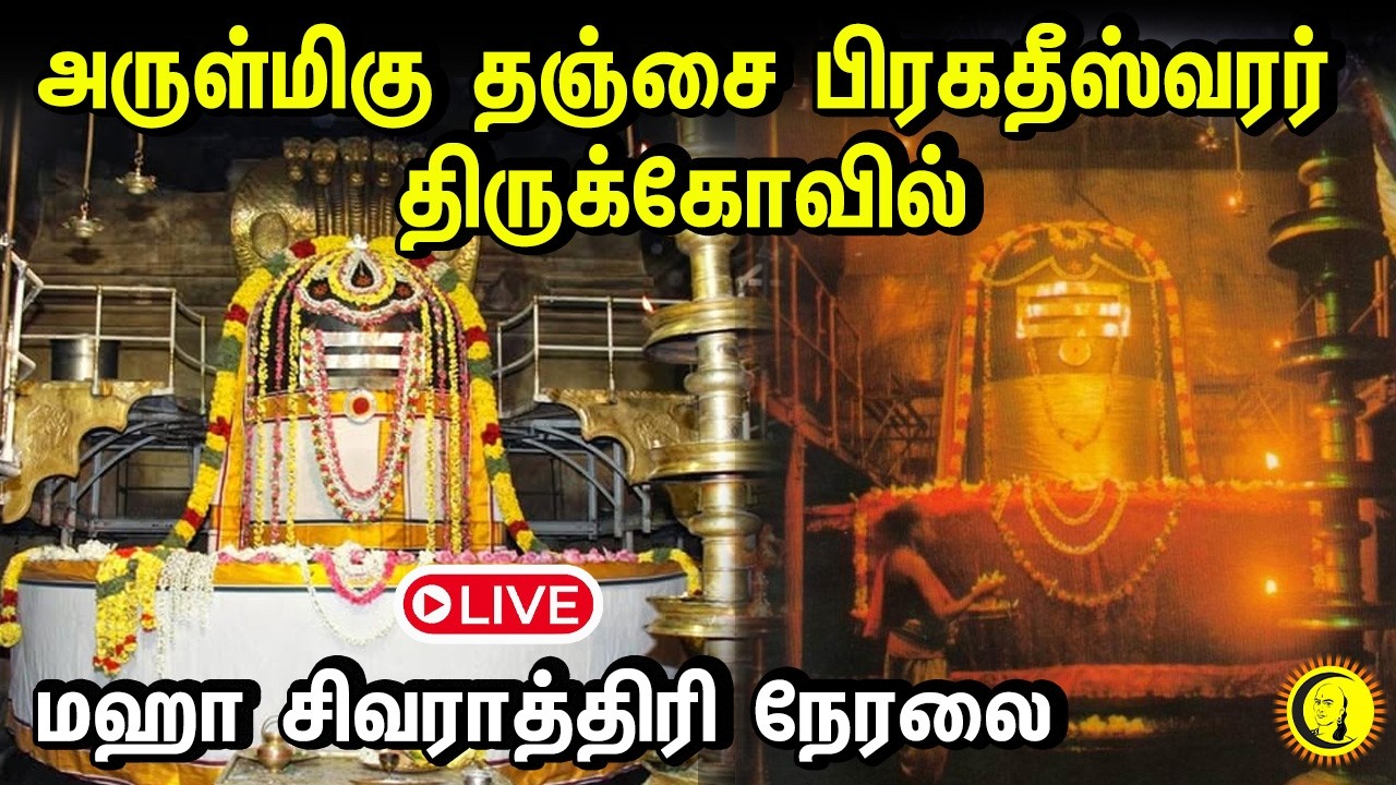 🔴LIVE :  தஞ்சை பிரகதீஸ்வரர் திருக்கோவில் | Shri Thanjavur Brihadisvara temple | மஹா சிவராத்திரி விழா