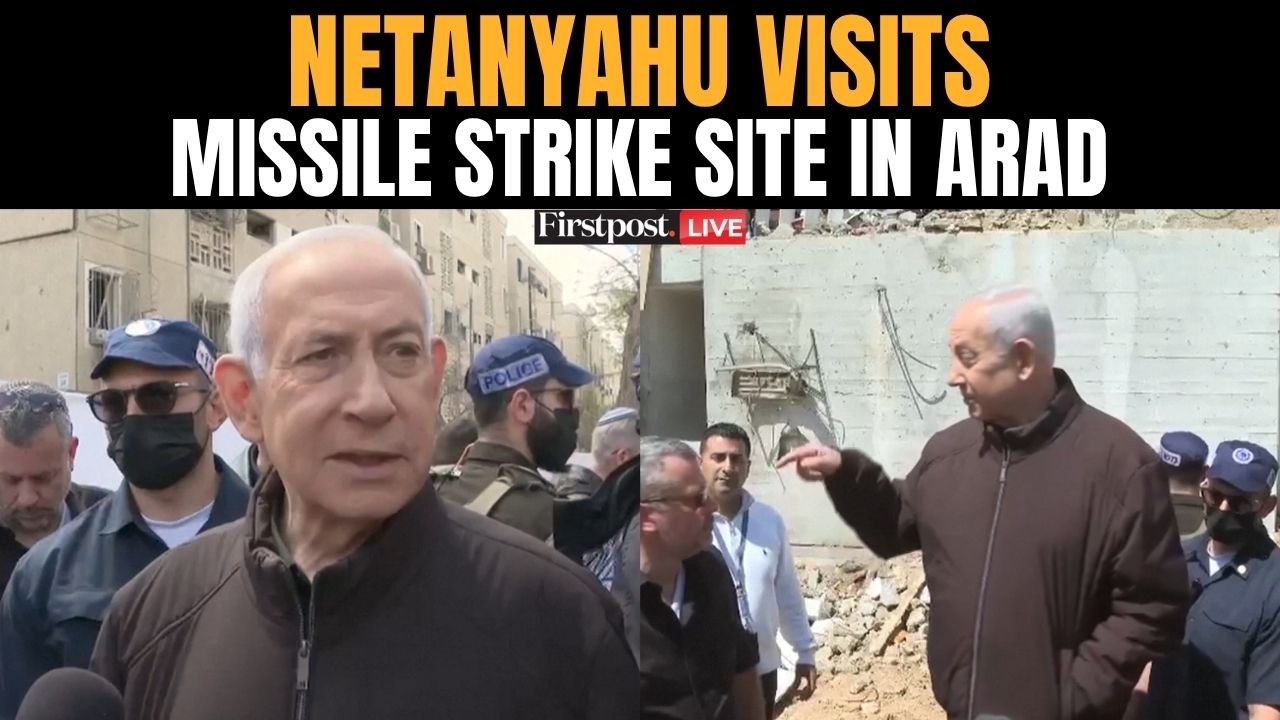 US Iran War LIVE: Netanyahu Visits Iranian Missile Strike Site in Arad, Urges Shelter Use