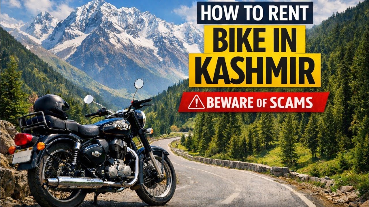 How to Rent Bike in Srinagar 🏍️❄️ | Kashmir Bike Rent Full Guide||Documents, Price & Route