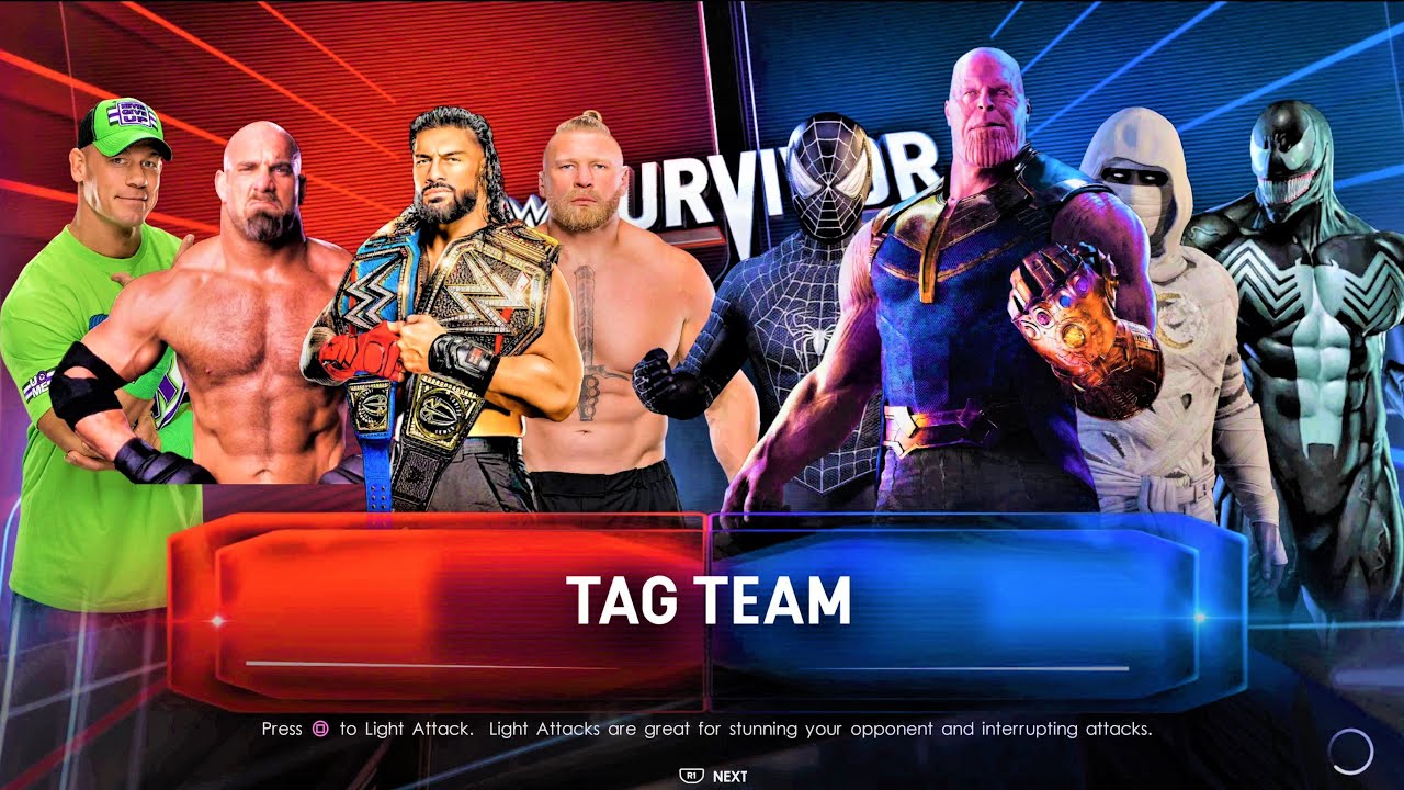 WWE Elite Heavyweights vs. Marvel MCU Anti-Heroes | Tag Team ELIMINATION Match | WWE 2K22