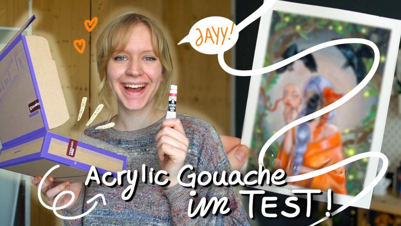 Die beste UPCRATE ART BOX bis jetzt? - Acryl Gouache im Test || Entspannts PAINT WITH ME 🎨🌞