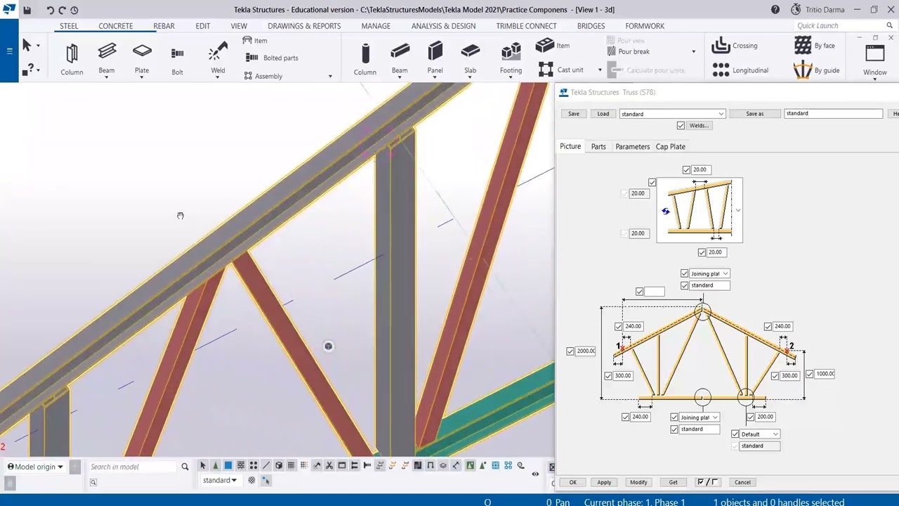 Tekla Structures 2021 - Component Truss (S78)