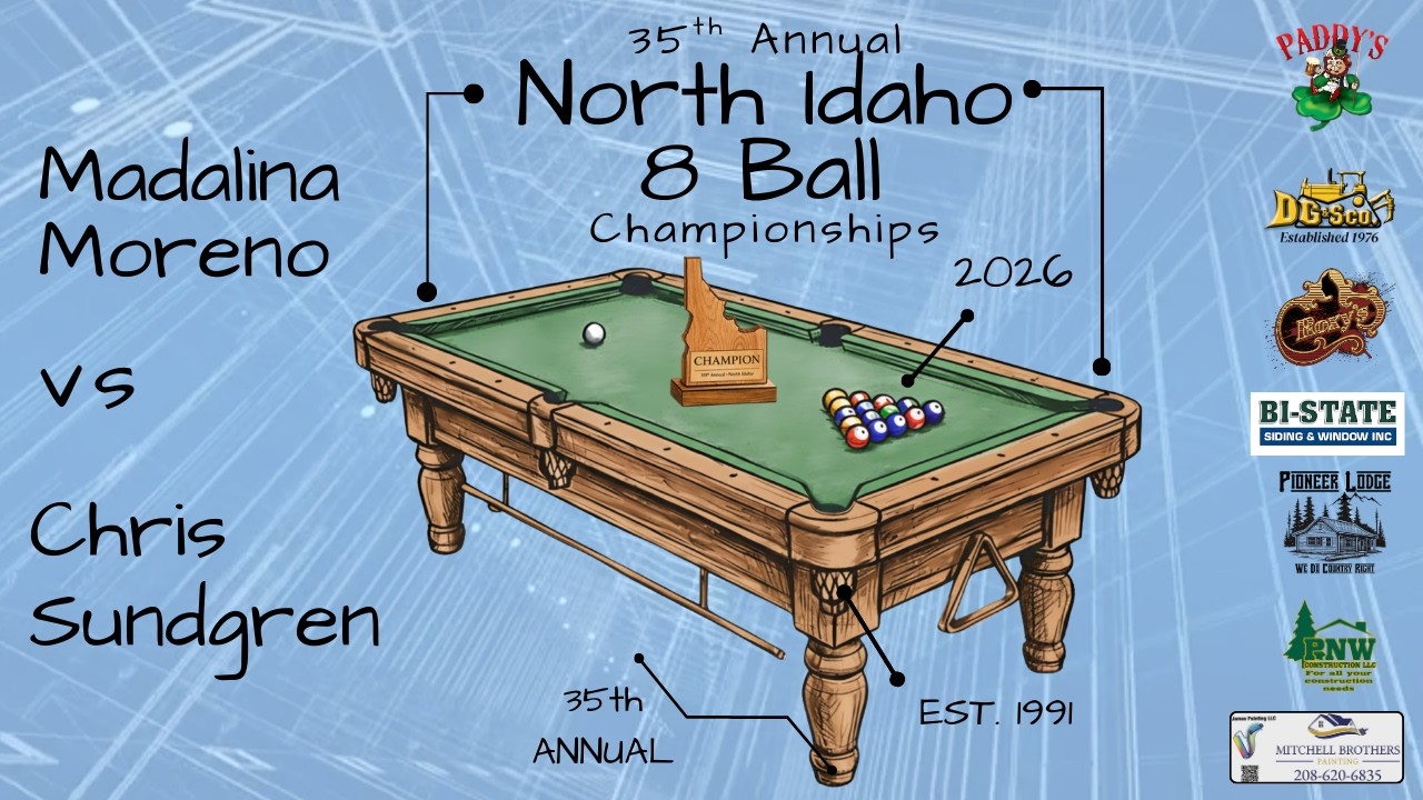 2026 35th Annual North Idaho 8 Ball Championships - Chris Sundgren vs Madalina Moreno Day 1