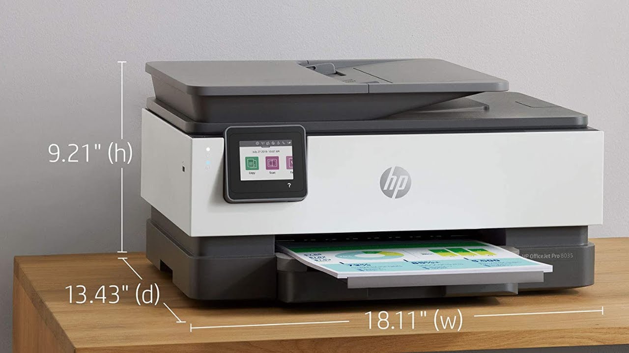 HP OfficeJet Pro 8035e Wireless Color All-in-One Printer (Basalt) with up to 12 months Instant Ink