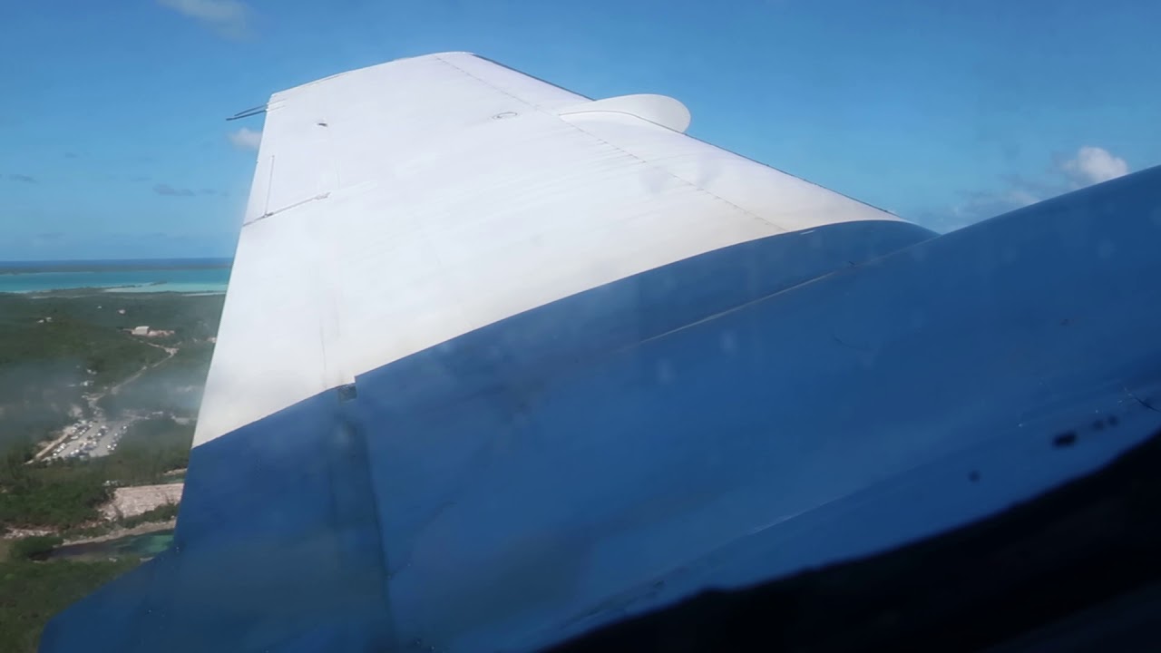 Takeoff from North Eleuthera in a Pineapple Air Embraer 110