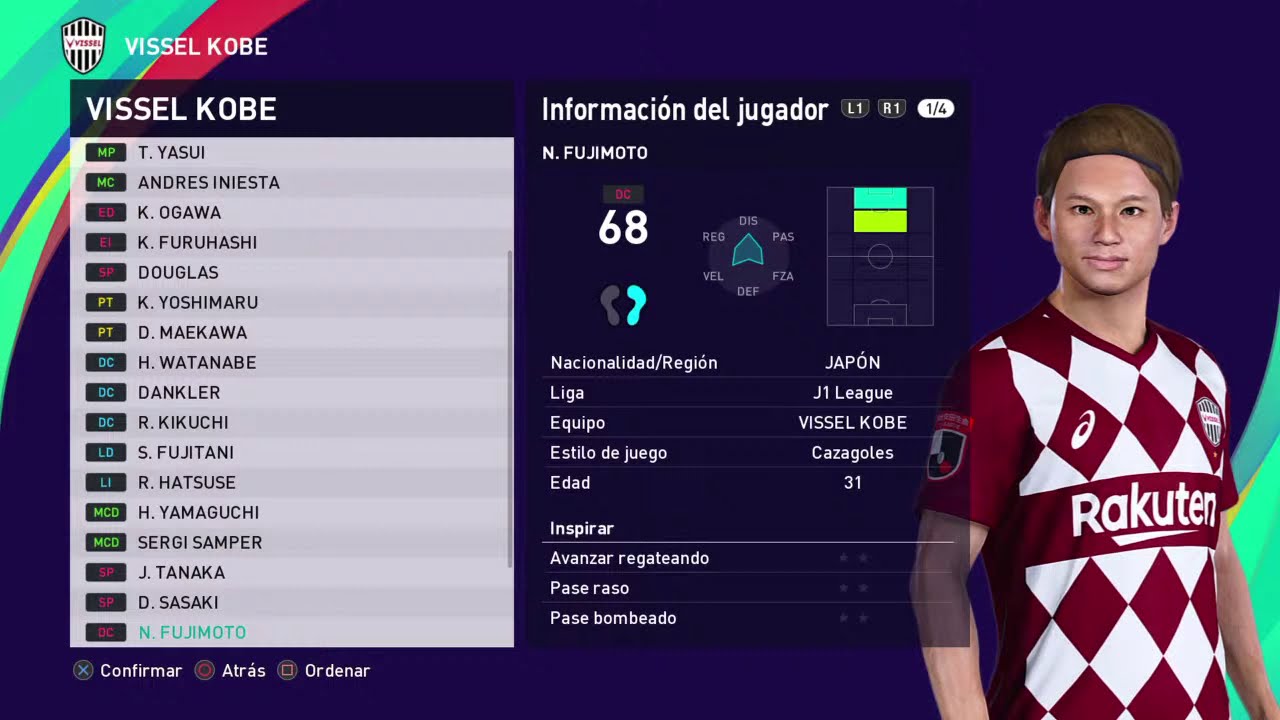 VISSEL KOBE FACES IN PES 2021