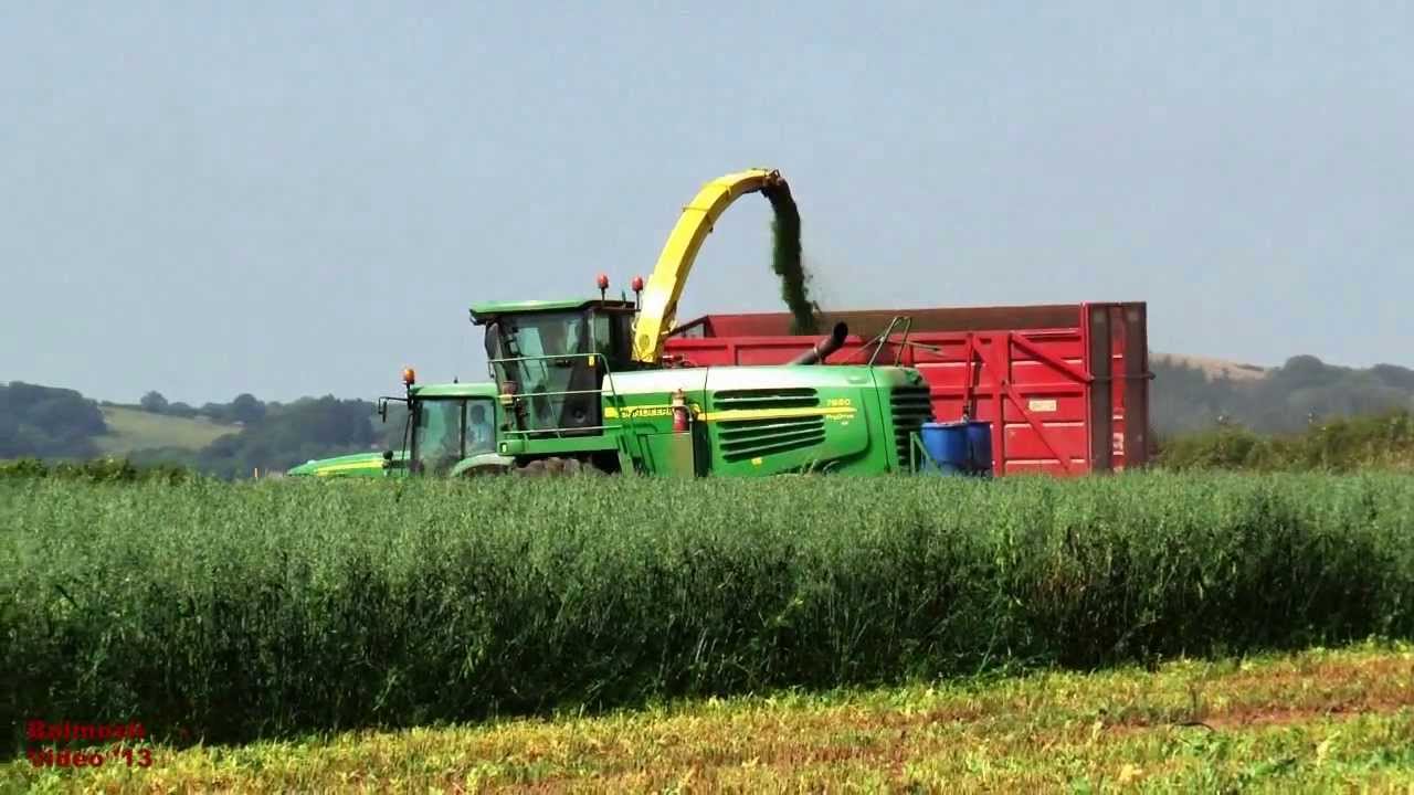 Silaging Whole Crop Oats - with John Deere 7850