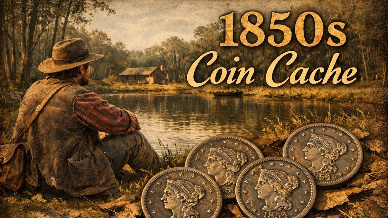 Cache Of U.S. Large Cents And Seated Silver Found Metal Detecting In The New Jersey Woods