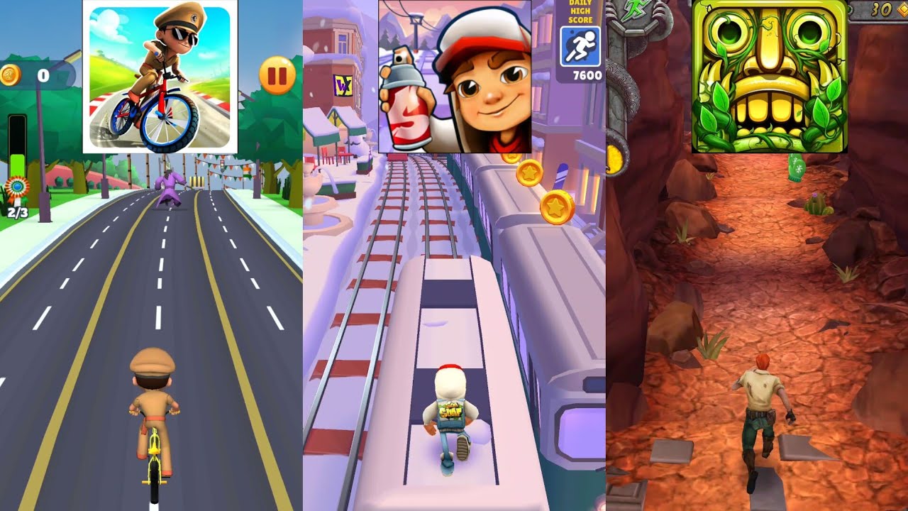 Little Singham Cycle Race 🆚 Subway Surfers 🆚 Temple Run 2 New Update