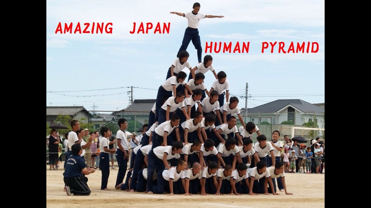 Amazing  japanese      human pyramid