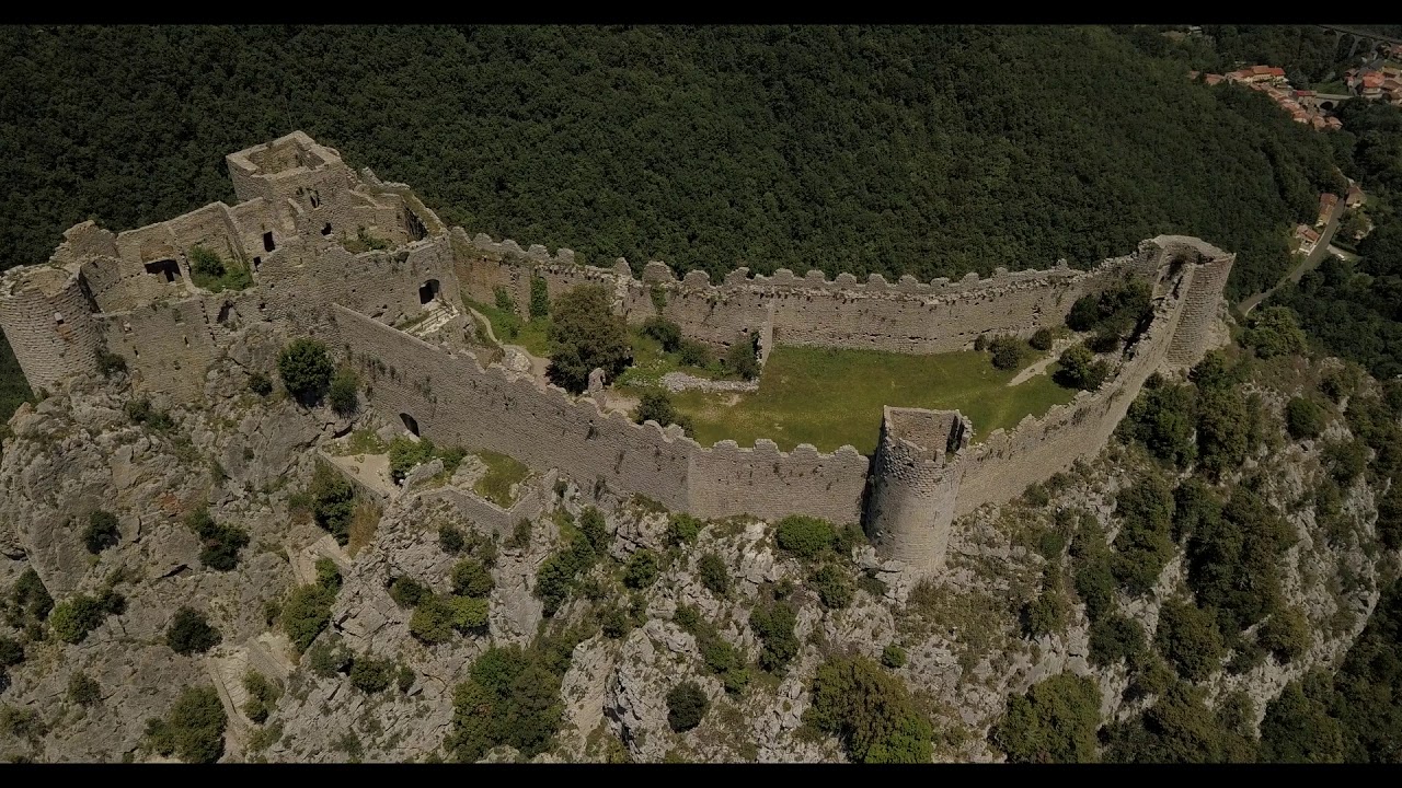 Château de Puilaurens by drone (Cathar Castle)