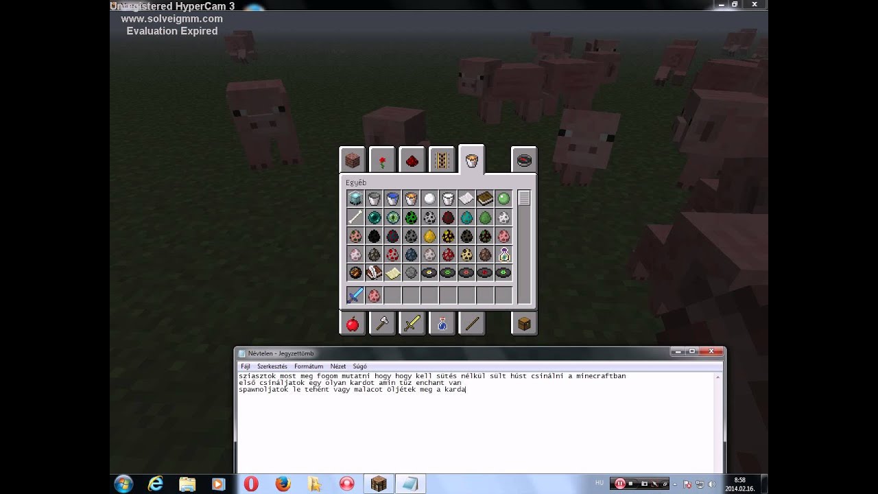 s&uuml;lth&uacute;s termel&eacute;s kemence n&eacute;lk&uuml;l a minecraftban (tutorial)