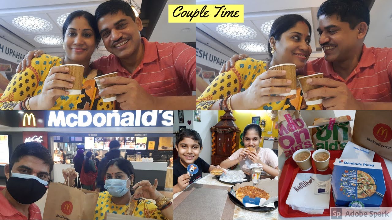 Enjoyed Couple Time after Very Long Time || Aaj hua Jamkar McDonalds Burger & Dominos PIZZA party ||