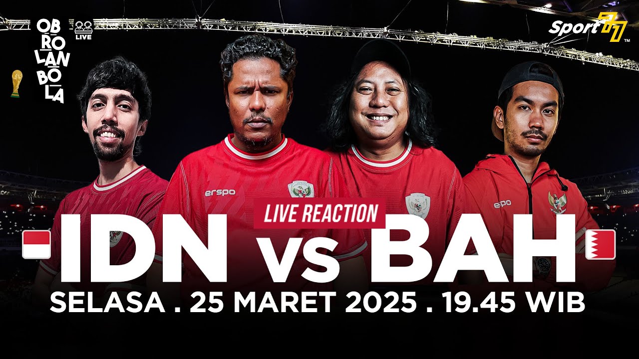 🔴 KUALIFIKASI PIALA DUNIA: INDONESIA VS BAHRAIN [LIVE REACTION]
