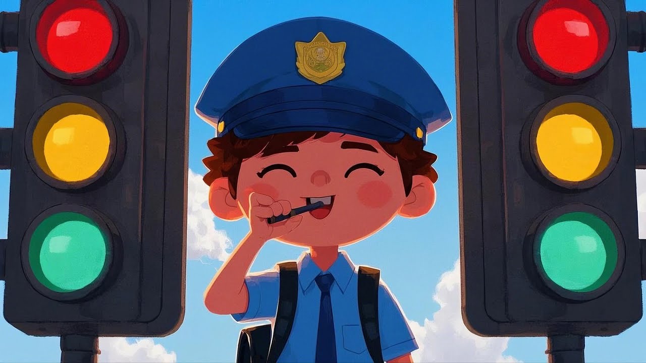 Red Light, Green Light | Traffic Safety Song for Preschool Kids! Learn to Cross the Street Safely!