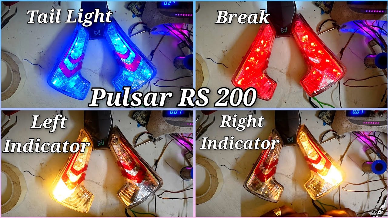 How to make Tail Light in Multiple Colours#pulsar #rs200 #modified #rider