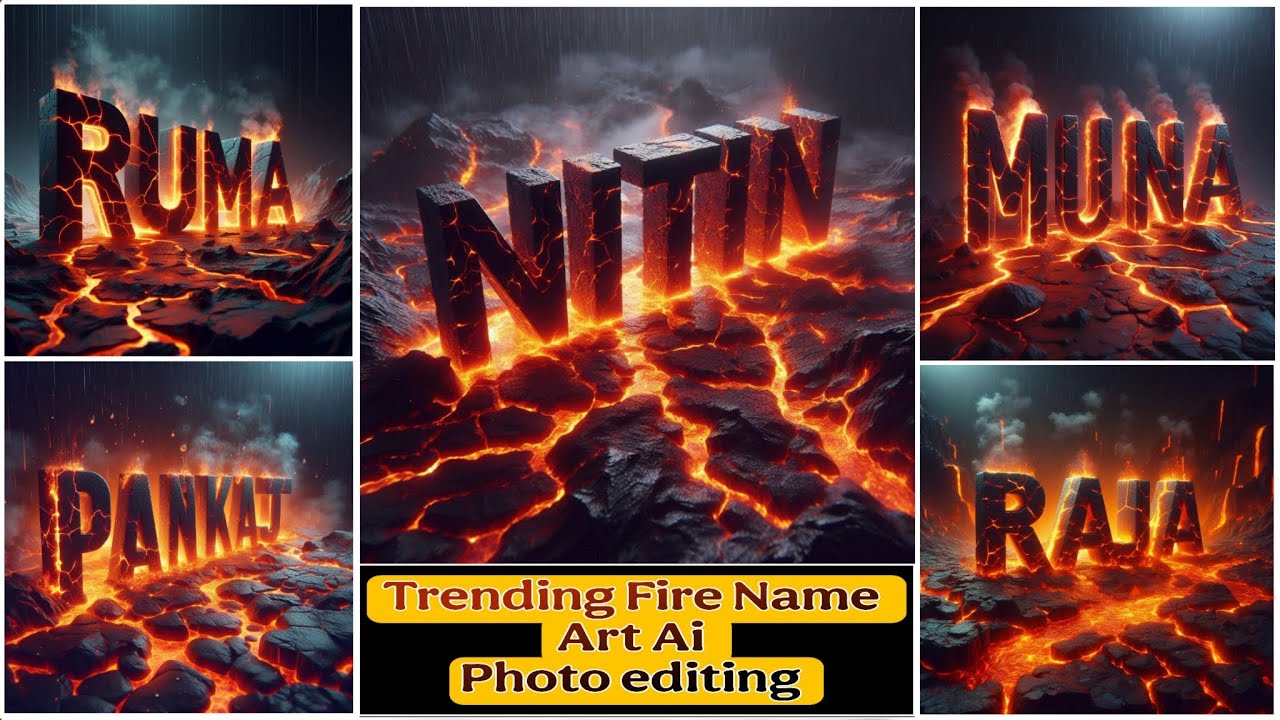 Trending Fire Name Art AI Photo Editing | Bing AI Image Generator 🔥