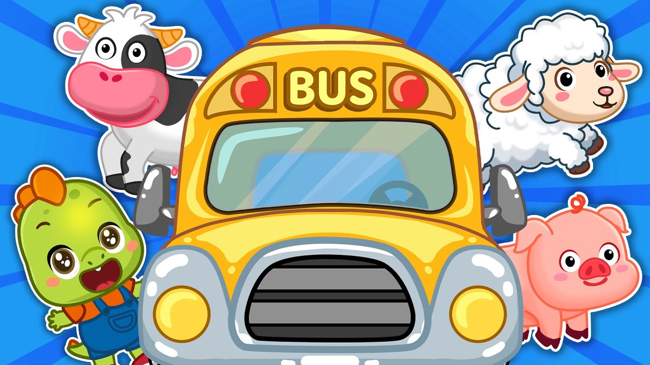 Animal Bus Song 🚌 | Wheels on the Bus | DinoLala Nursery Rhymes