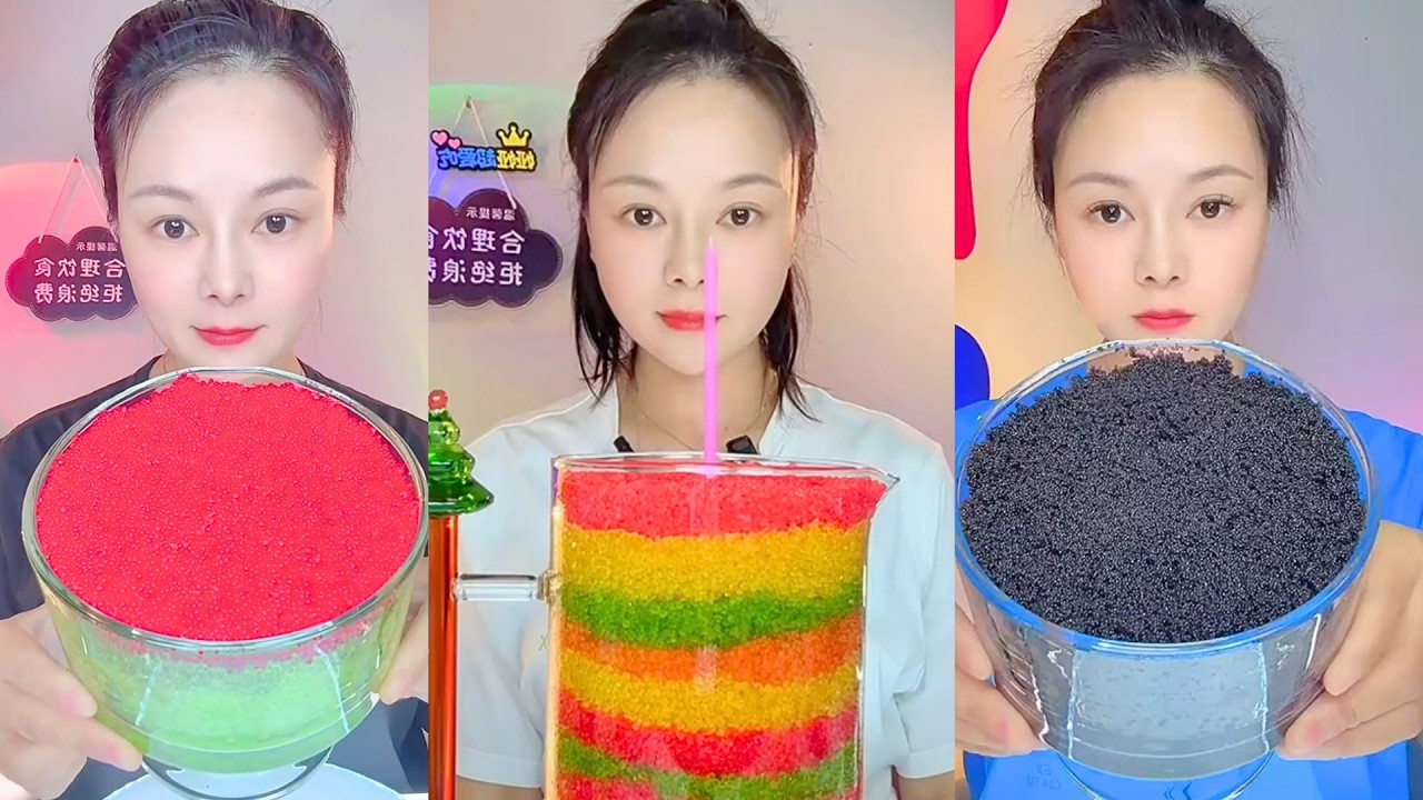 Giant Red Tobiko & Black Caviar Mukbang with Rainbow Roe Layers