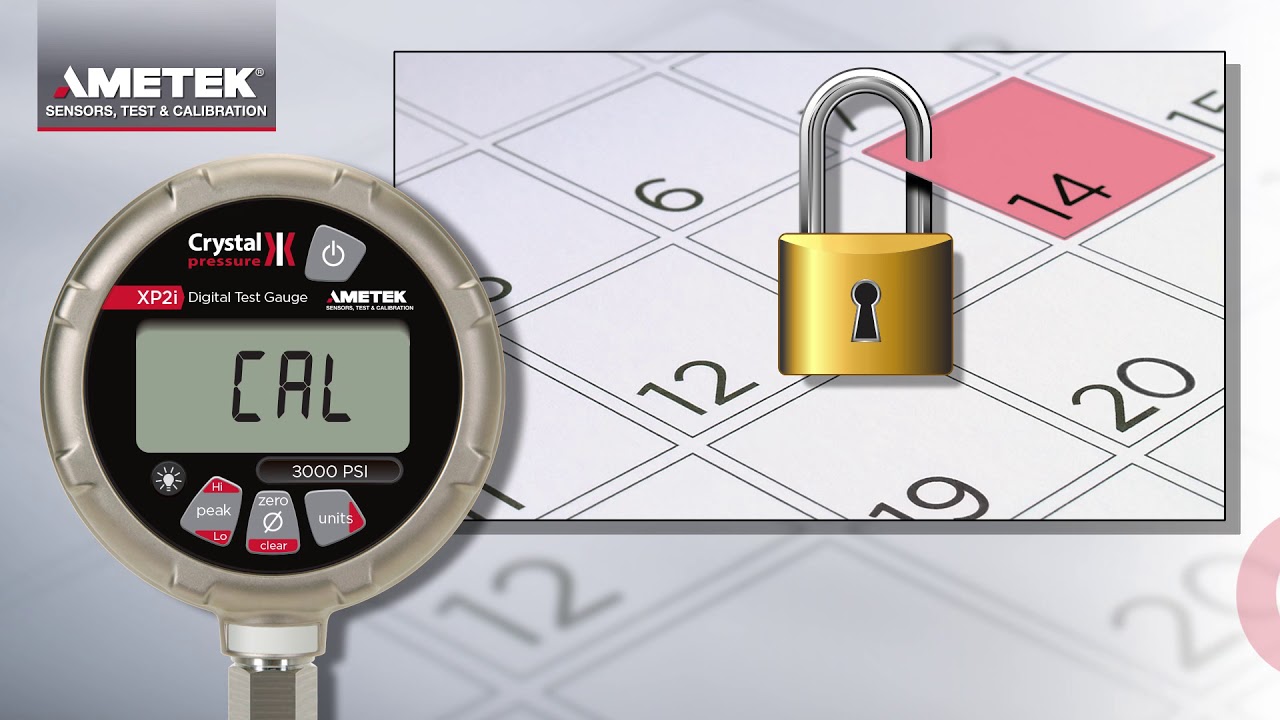 XP2i Digital Pressure Gauge - Calibration Due Date Alert