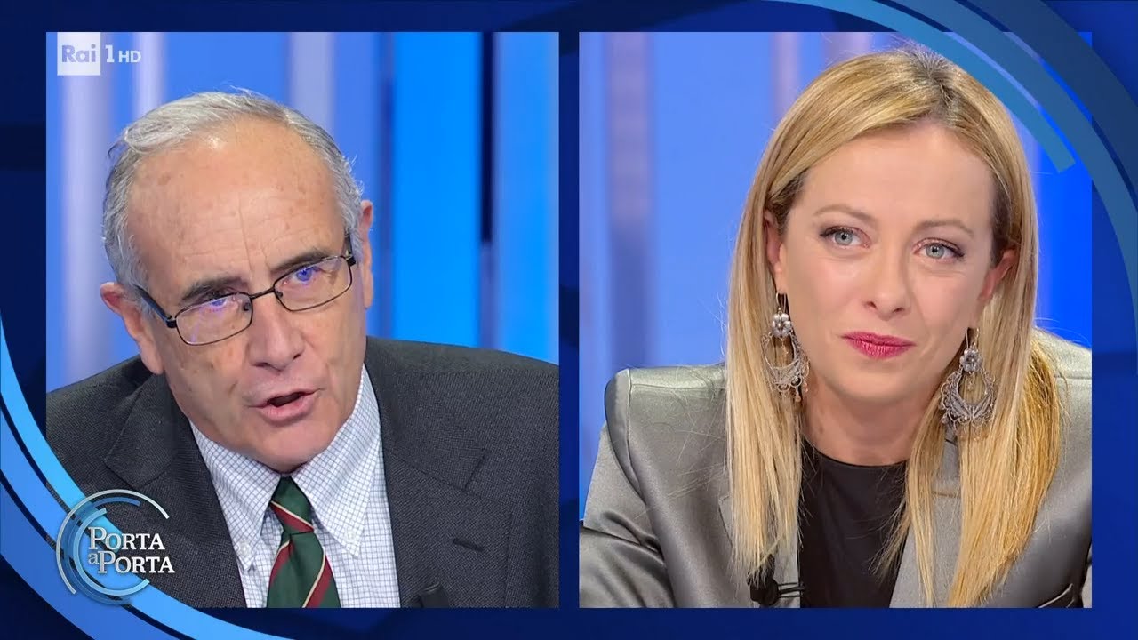 Vaccini e Green Pass. Il confronto tra Giorgia Meloni e Massimo Franco - Porta a porta 02/12/2021