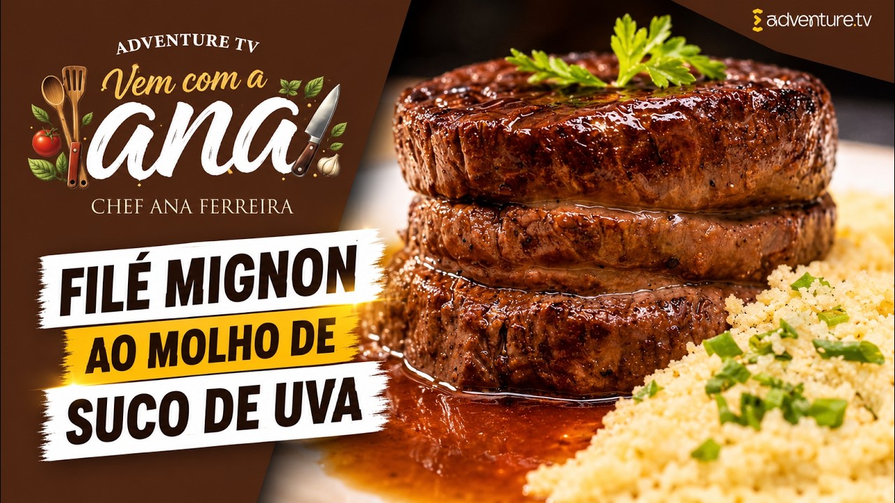 FILÉ MIGNON AO MOLHO DE SUCO DE UVA  | VEM COM A ANA EP. 01