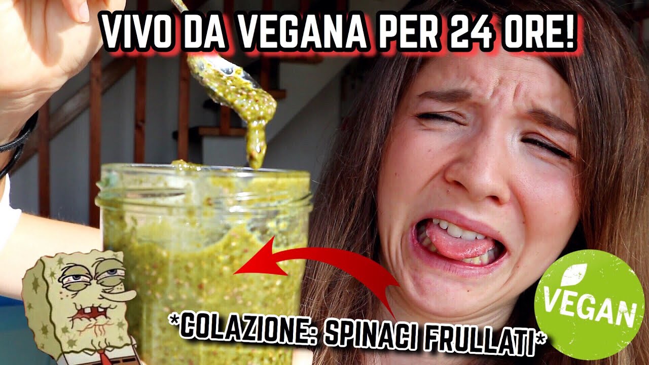 VIVO DA VEGANA PER 24 ORE! *SPINACI FRULLATI A COLAZIONE* ♕