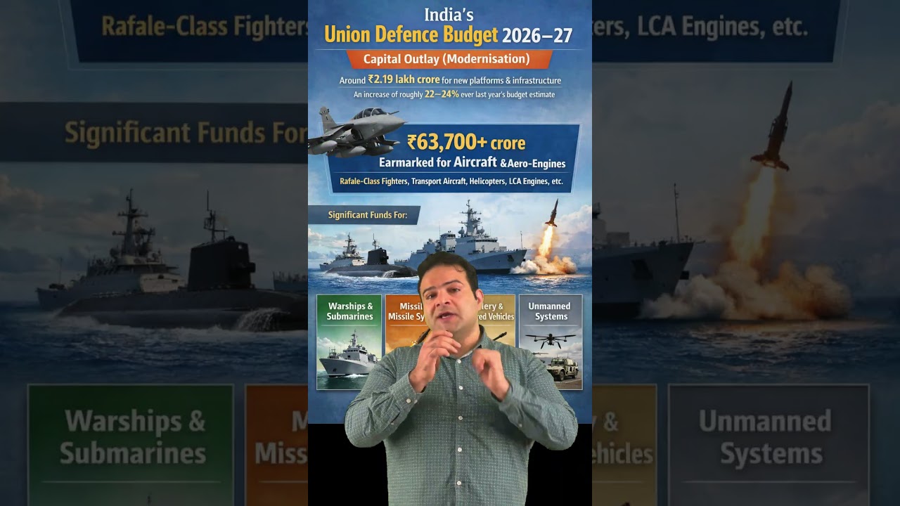 India&rsquo;s Defence Budget 2026 : Incremental to Assertive #indiadefence #budget2026 #indianmilitary