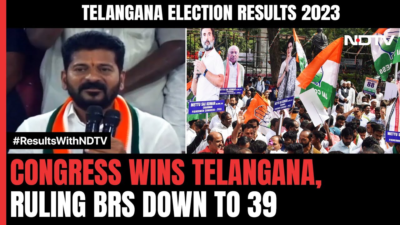 Telangana Election Results: Congress Wins 65 Seats, BRS Gets 39, BJP 8