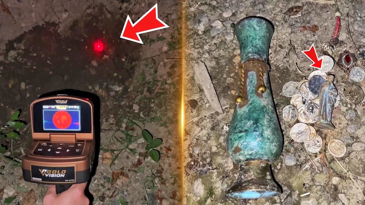 Мы нашли сокровище ночью с металлоискателем Gold Vision! Большая охота за сокровищами!
