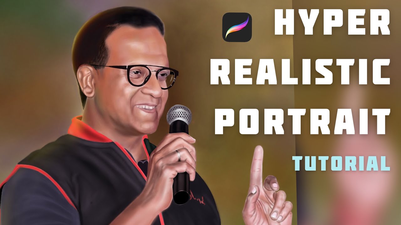 How to Draw Realistic Digital Portrait , Procreate Painting tutorial. Mr.Jayant Pawar Sir Portrait
