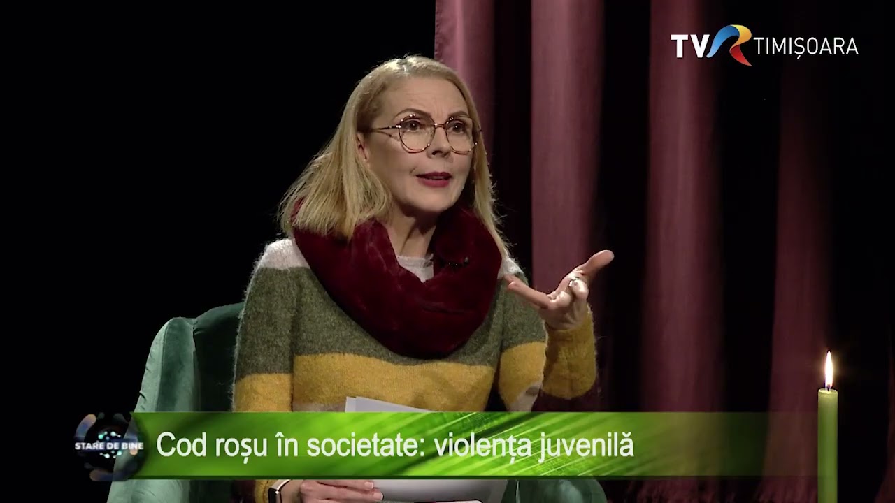 Cod roşu &icirc;n societate: violenţa juvenilă, cu Melania Dragomir, prof. consilier #StareDeBine @TVRTM